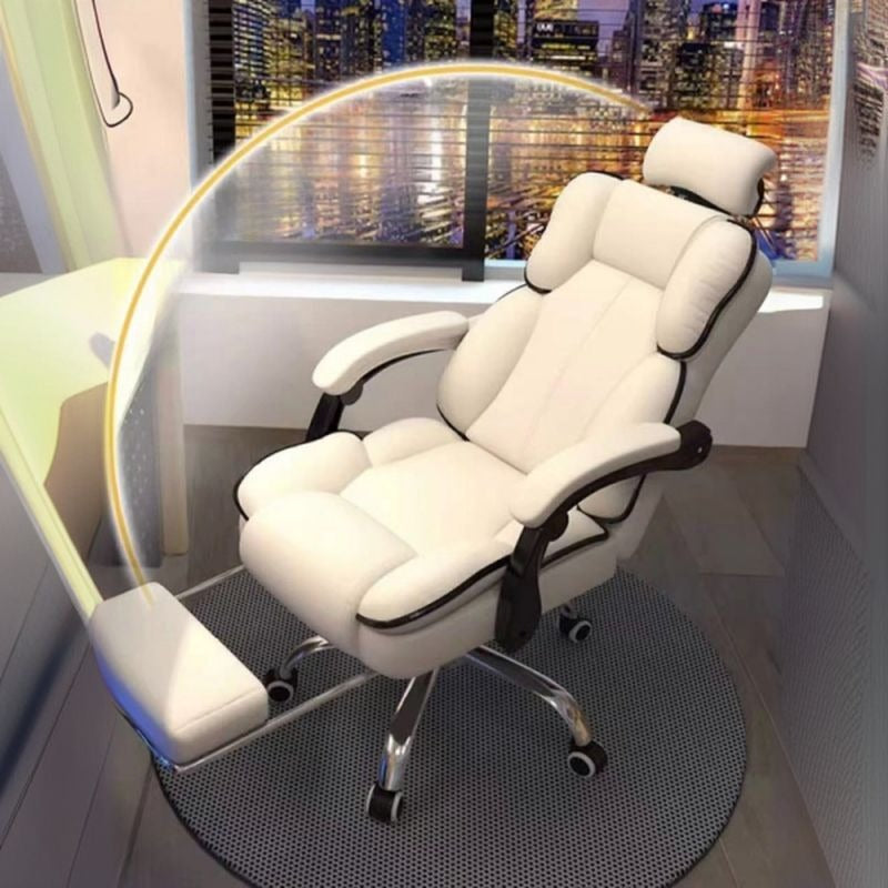 Scaun Ergonomic Directorial cu Suport Picioare Rabatabil Piele Ecologica