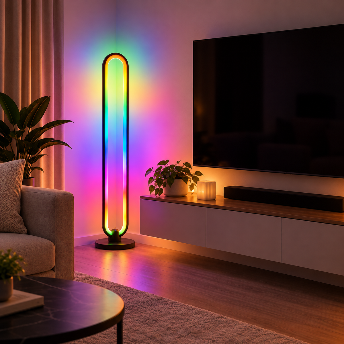 Lampa LED de Podea S-Eye 105cm Control Telecomanda Efecte RGB Dinamice - detaliu produs
