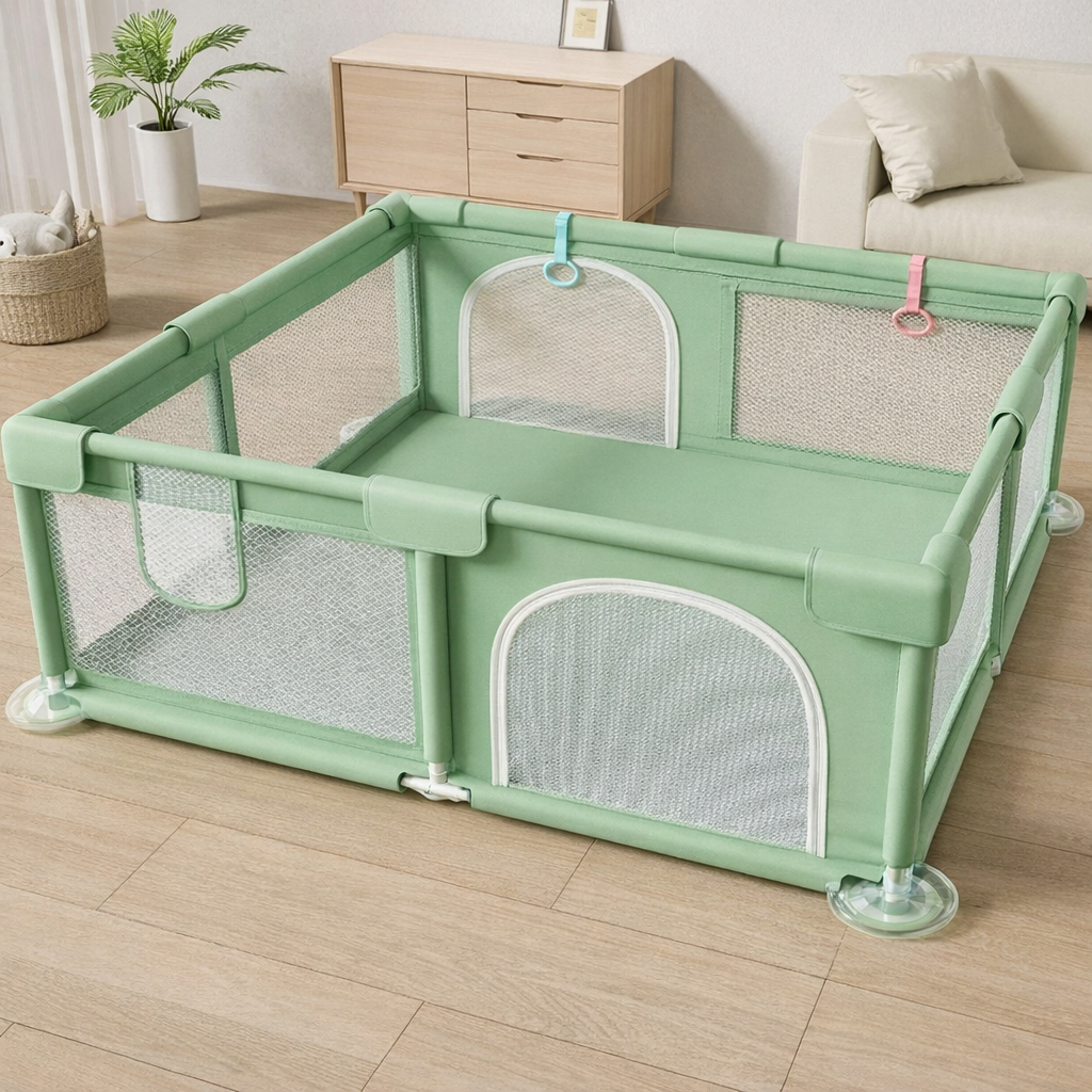 Tarc de joaca pentru bebelusi si copii mici 130x140x60 cm