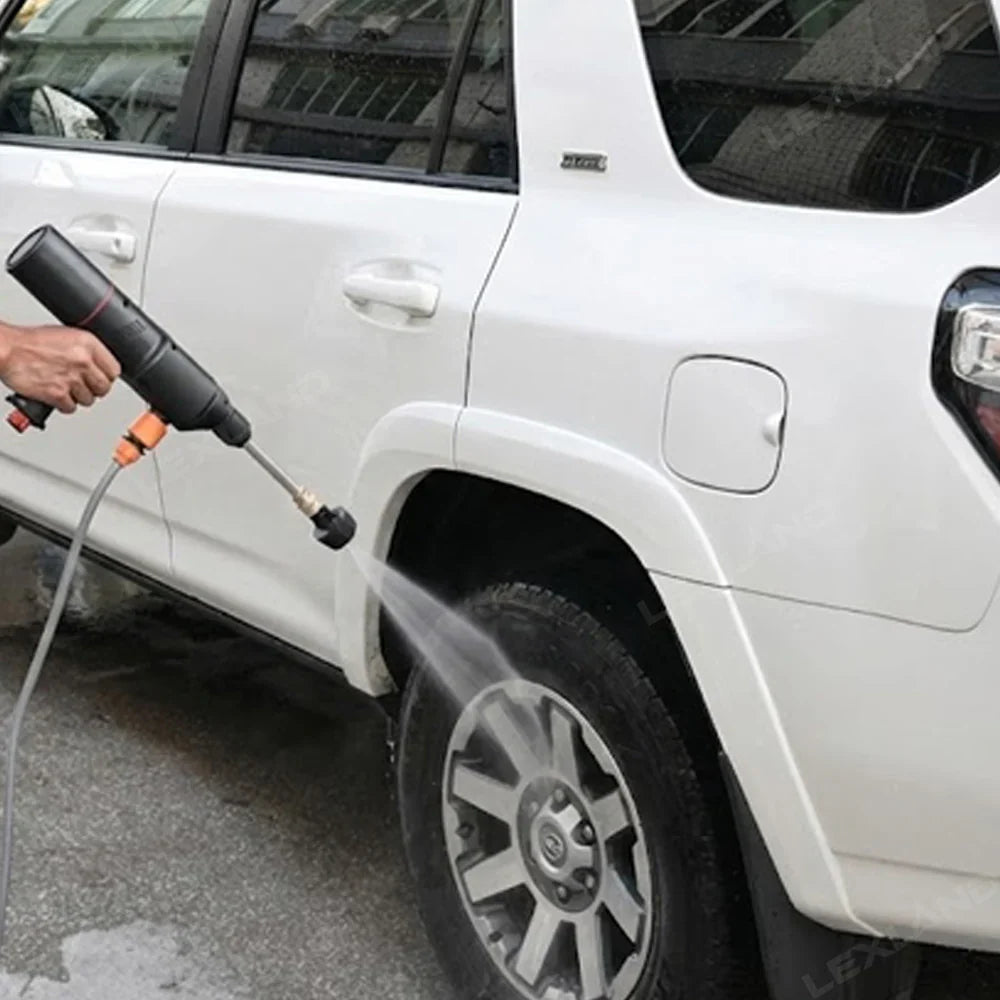 Kit multifunctional auto 4 in 1, compresor aer, aspirator, spalator auto si incarcator wireless