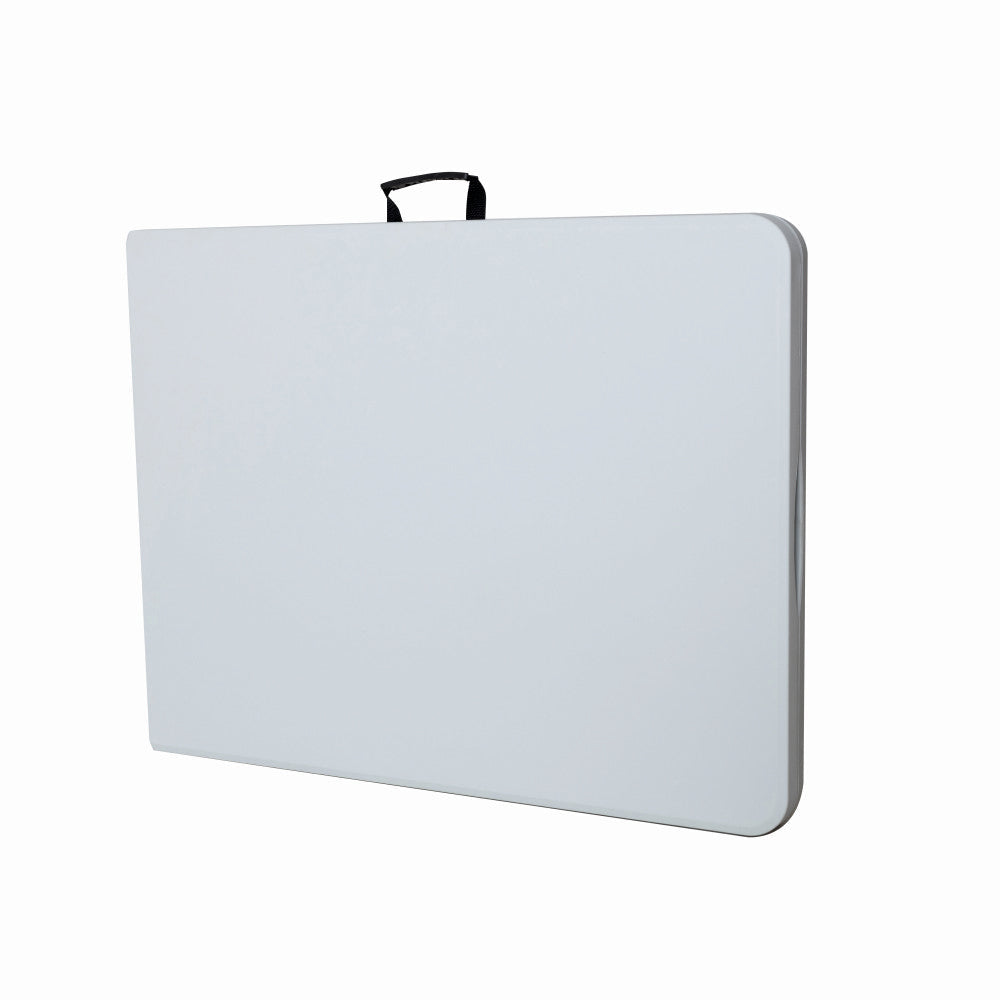 Masa pliabila 4 persoane din otel si HDPE MESTERINO KJC2061, 180x70x74 cm, culoare alba
