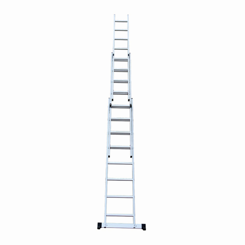Scara combinata din aluminiu MESTERINO TOOLS JL-207-3X8, 5 metri, 3x8 trepte, greutate maxima 115 kg