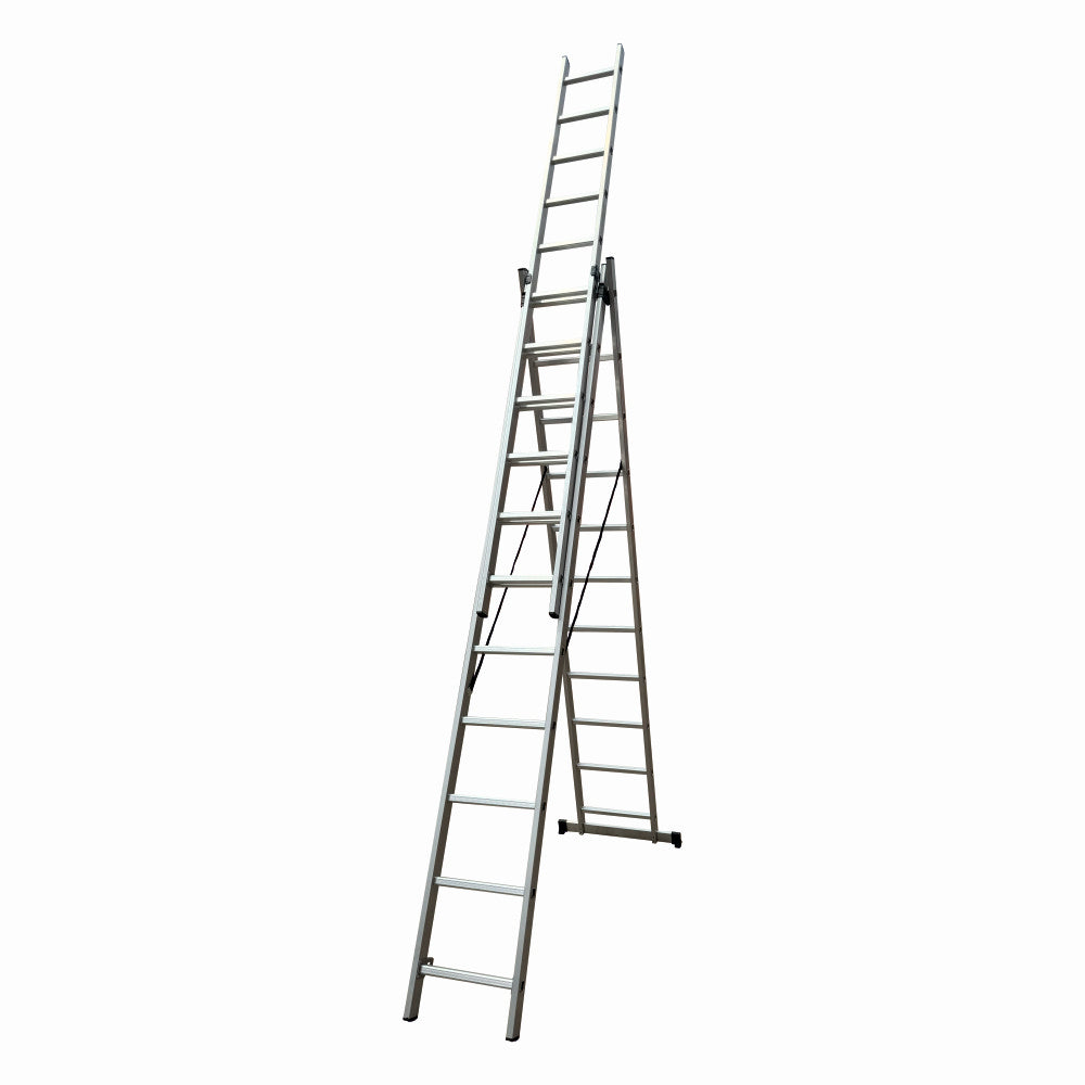 Scara combinata din aluminiu MESTERINO TOOLS JL-207-3X11, 7.6 metri, 3x11 trepte, greutate maxima 115 kg