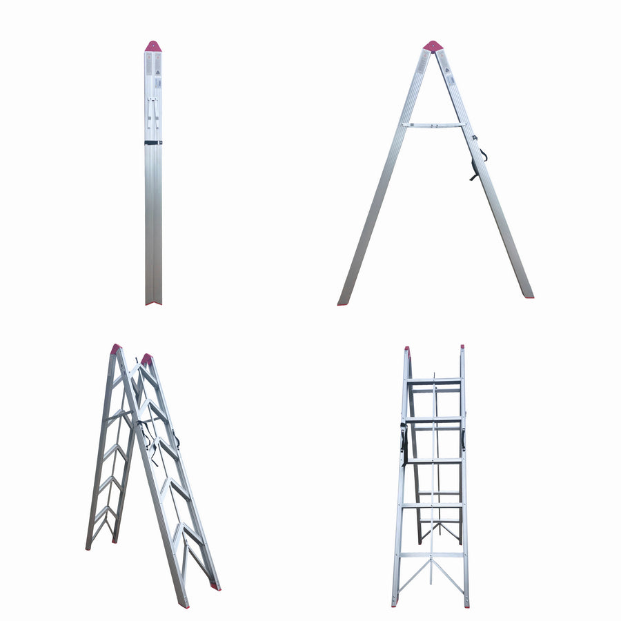 Scara pliabila ultracompacta din aluminiu MESTERINO TOOLS JL-308(2x5), 171x131x44 cm