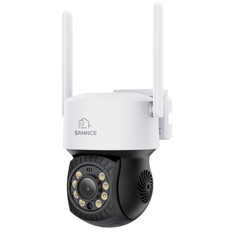 Camera performanta de supraveghere video SANNCE I51CM, de exterior, WiFi 5MP, Ultra HD/2k+, Pan & Tilt, comunicare audio bidirectionala, vedere nocturna IR, rezistenta la intemperii