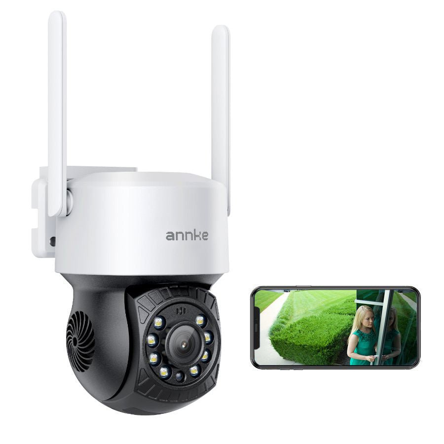 Camera performanta de supraveghere video ANNKE I81BE, de exterior, WiFi, 4MP, tip Dome, Super HD, Pan & Tilt, comunicare audio bidirectionala, vedere nocturna IR, rezistenta la intemperii