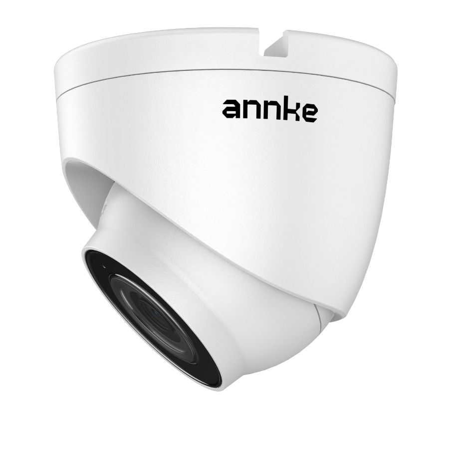 Sistem performant de supraveghere video ANNKE N98PBL+I51DS*8, PoE, NVR 8 canale, 8 camere tip Turret interior/exterior 5MP, Ultra HD/2k+, vedere nocturna IR, audio, rezistent la intemperii