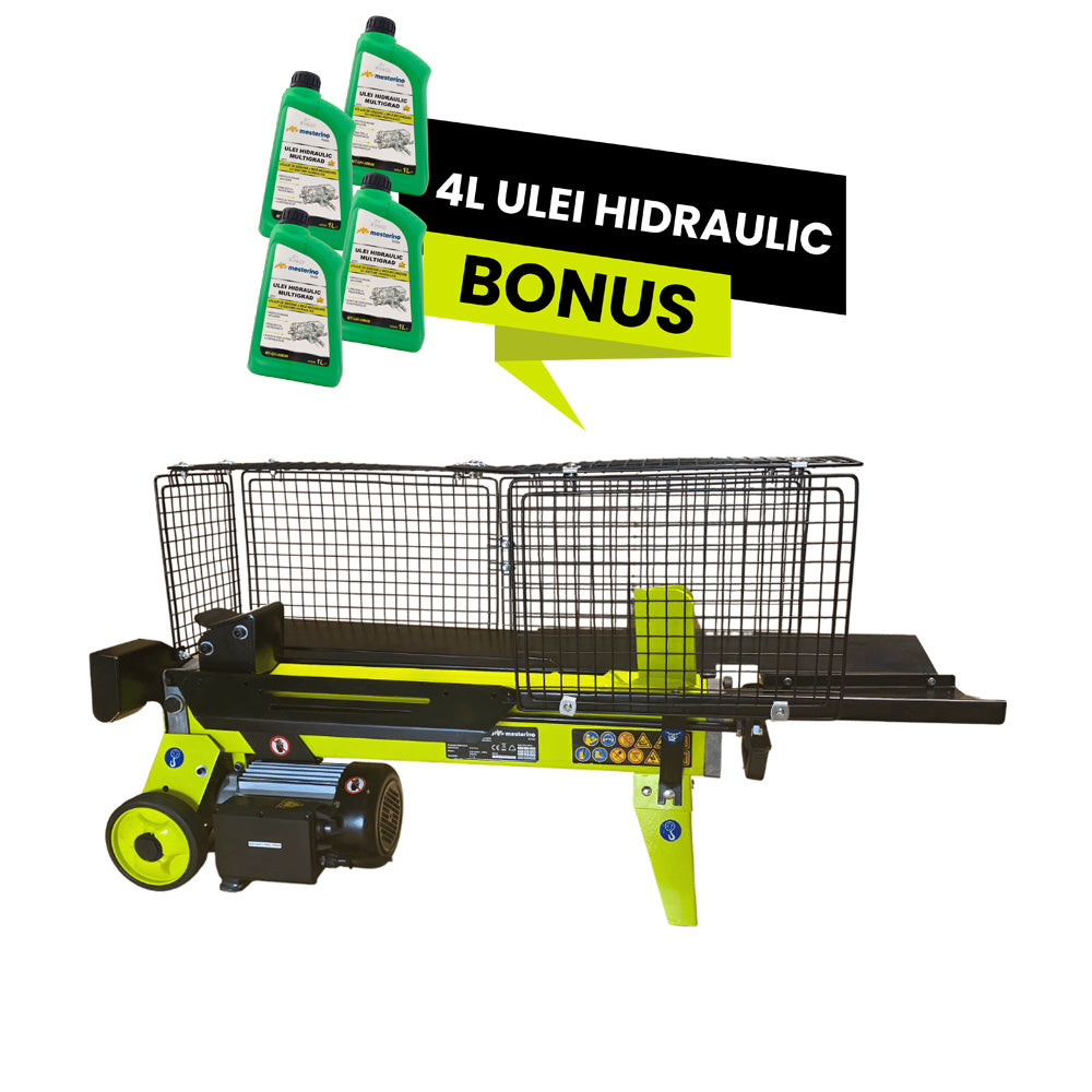 Despicator electric pentru lemne/busteni MESTERINO TOOLS MT-65558-6, forta 6 tone, motor 2200 W, cusca de protectie