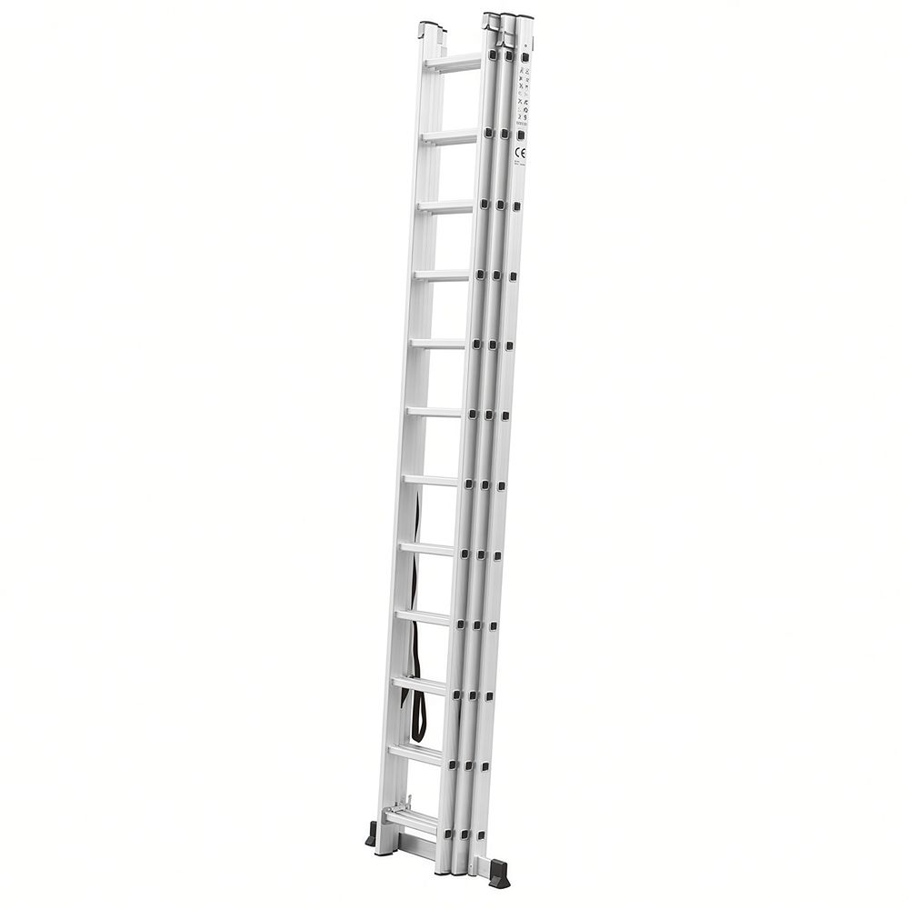 Scara combinata din aluminiu MESTERINO TOOLS MTJL-207-3X12, 8.45 metri, 3x12 trepte, greutate maxima 115 kg