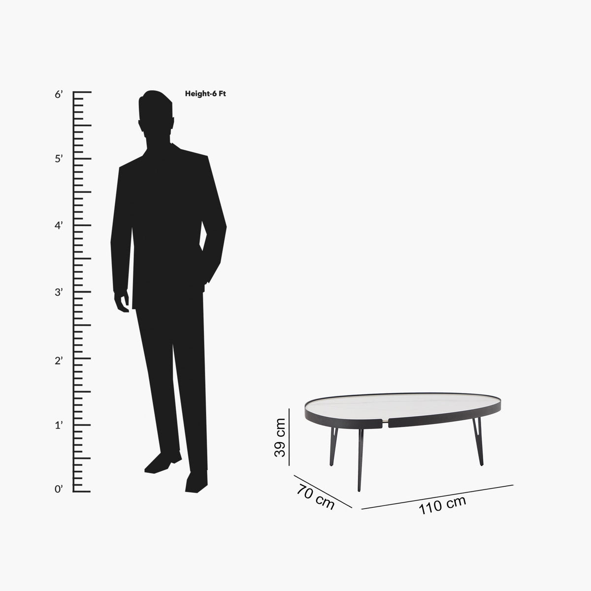 Set 2 Masute de Cafea Moderne din Piatra Sinterizata, Finisaj Lucios, Rezistente la Caldura si Pete, Design Elegant pentru Living