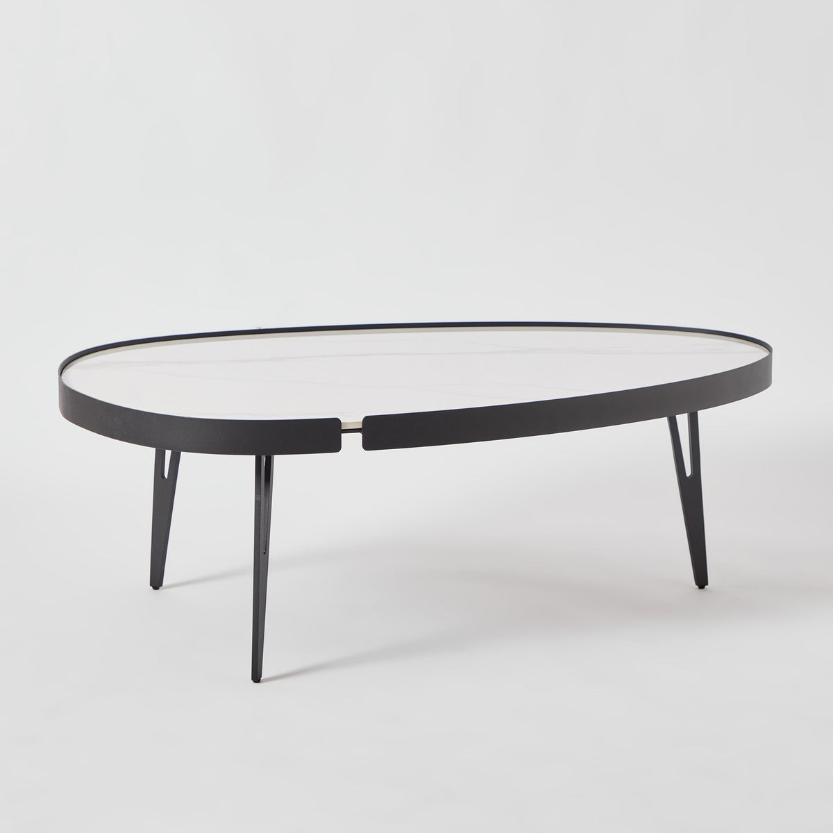 Set 2 Masute de Cafea Moderne din Piatra Sinterizata, Finisaj Lucios, Rezistente la Caldura si Pete, Design Elegant pentru Living