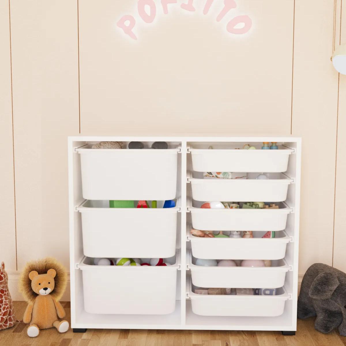 Dulap multifuncțional cu 9 coșuri, 3 nivele, 88,7 x 30 x 85,5 cm