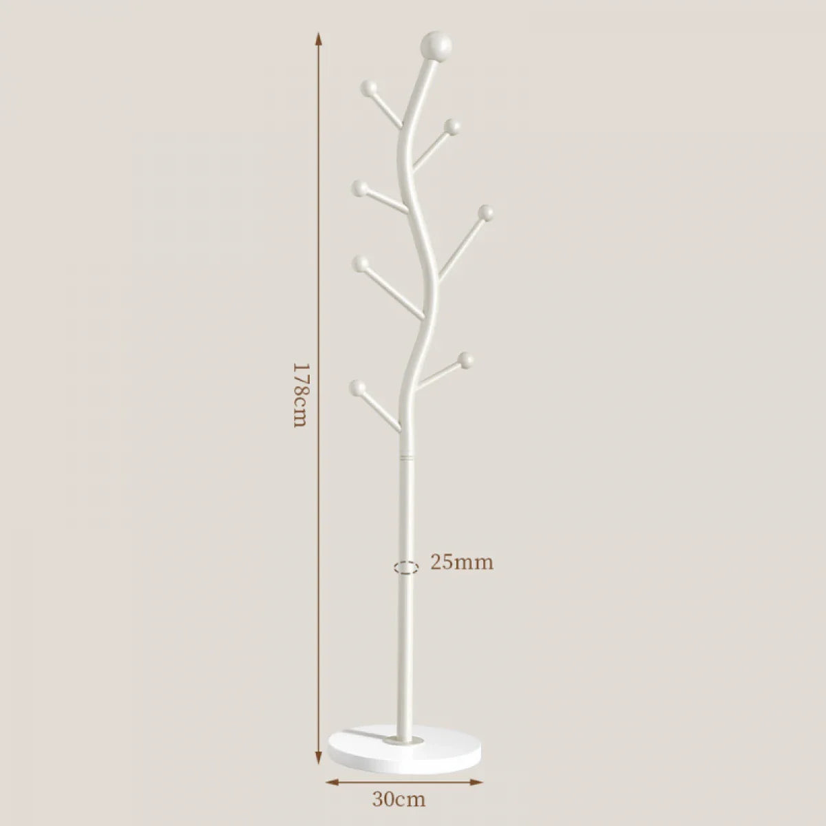 Cuier pentru haine in forma de S, 7 carlige, otel carbon, 178 x 30 cm