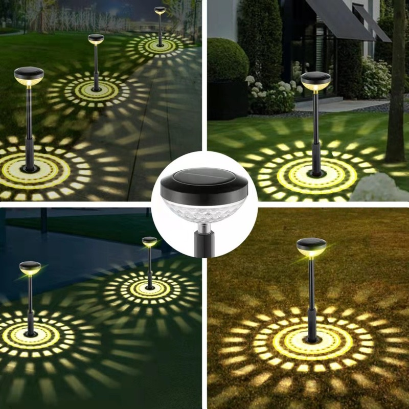 Set 2 lampi solare Led RGB pentru gradina cu doua moduri de lumina