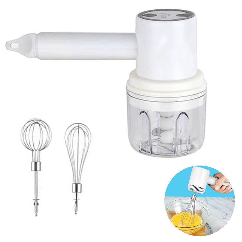 Mini Tocator Electric Multifunctional 2 in 1 cu Teluri Interschimbabile 300ml - detaliu produs