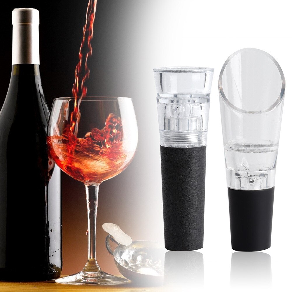 Set 2 buc. Dopuri Sticle Vin cu Vid Pompa Aer Etansare Turnare Lichid - detaliu produs