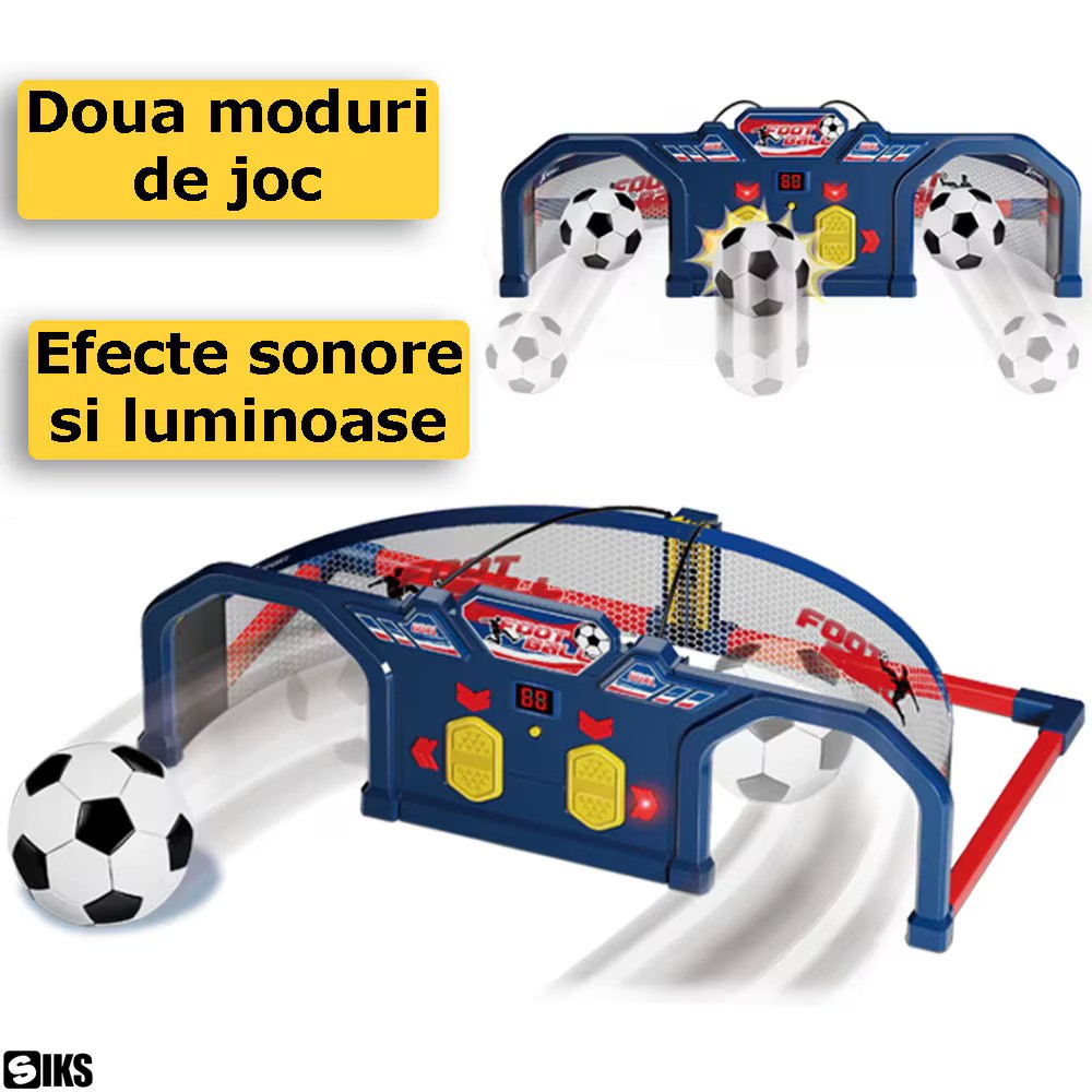 Joc Interactiv Poarta De Fotbal Pentru Copii 80x42cm 2 Moduri Scor Electronic Lumini Sunete - detaliu produs