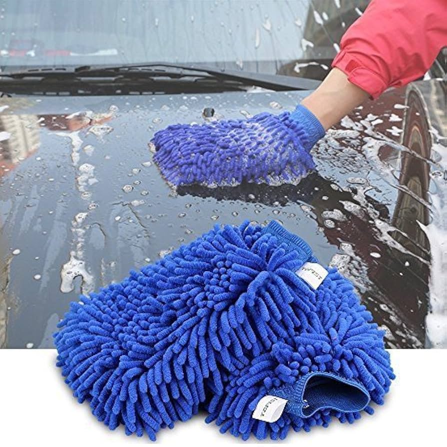 Manusa Spalare Auto Chenille Izolata Interior Microfibra Verde - detaliu produs