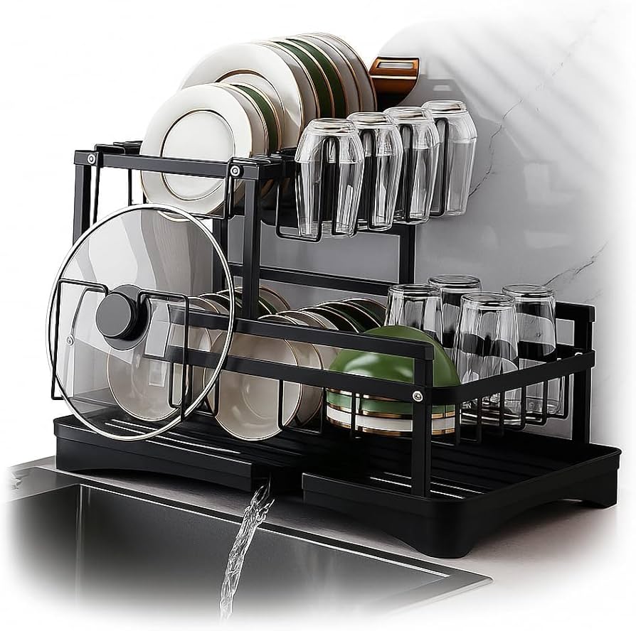 Scurgator de Vase Multifunctional pentru Bucatarie Organizator Boluri Farfurii Tacamuri - detaliu produs
