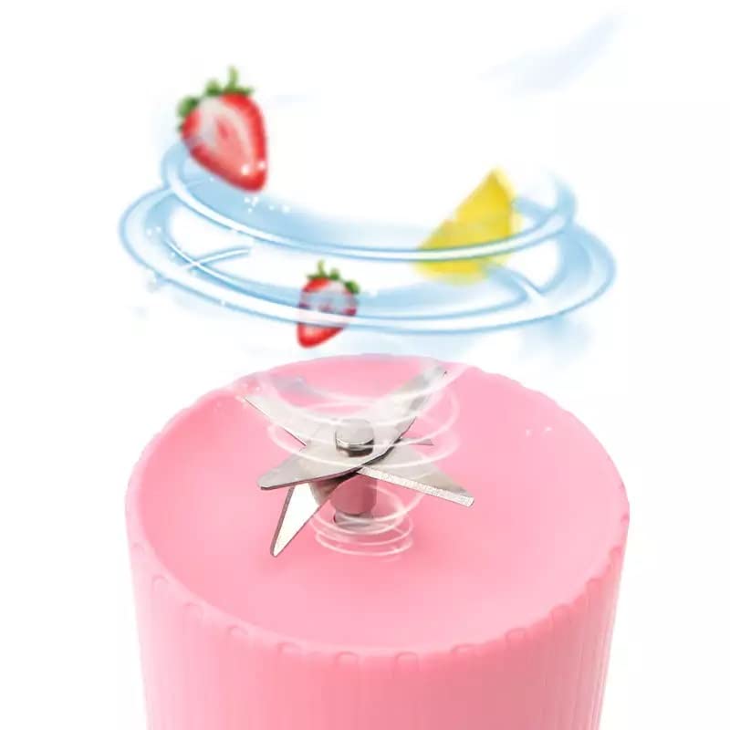 Mini Blender portabil - Smoothie & Shake, incarcare usb 6 Lame otel Inoxidabil, 380 ml