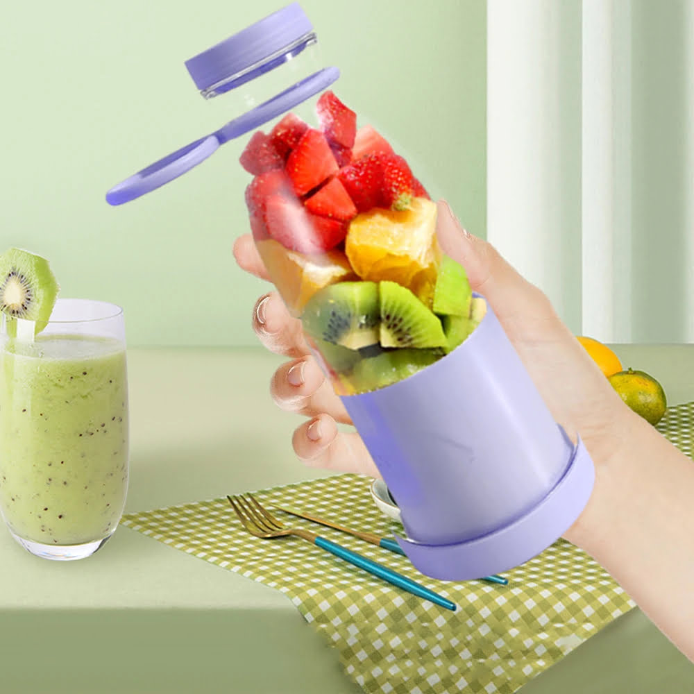 Mini Blender portabil - Smoothie & Shake, incarcare usb 6 Lame otel Inoxidabil, 380 ml