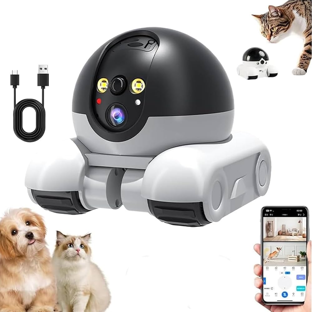Camera Video pentru Animale de Companie 4G Dual Lens 1080p Control Aplicatie 5200mAh - detaliu produs