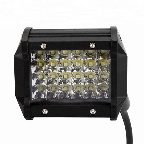 Proiector LED auto off-road 72W, 24 LED-uri, lumina alba, model dreptunghiular