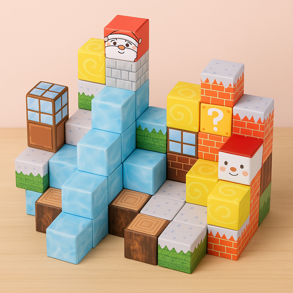 Blocuri magnetice de constructie 3D, 2.5 cm