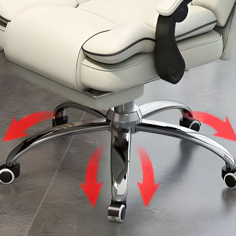 Scaun Ergonomic Directorial cu Suport Picioare Rabatabil Piele Ecologica