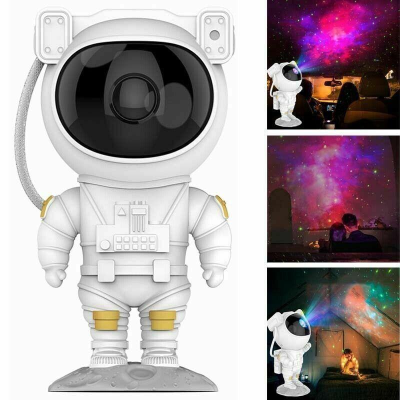 RESIGILAT - Proiector In Forma de Astronaut, Permite Proiectarea Stelelor sau Galaxiilor, Alb