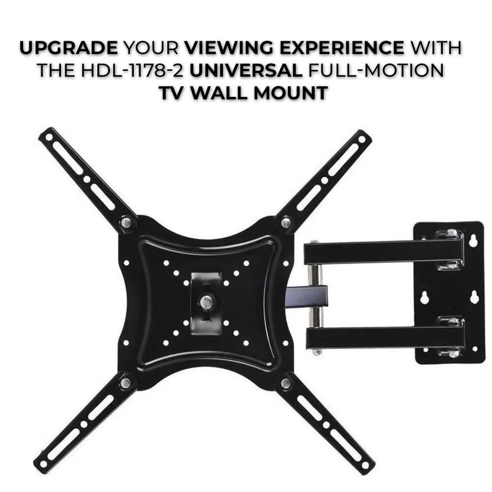 Suport TV mobil universal, cu 2 brate mobile, De la 14inch la 55inch (36 – 140 cm), Max 50Kg, Negru