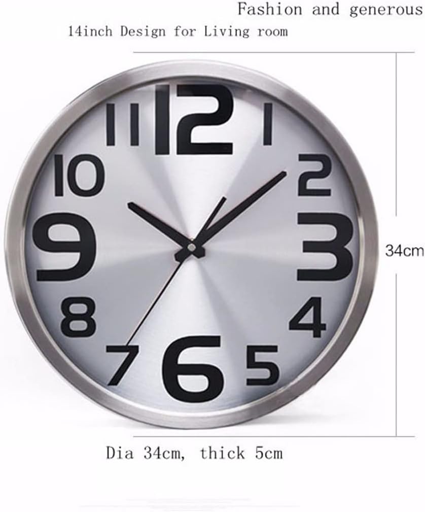 Ceas de perete modern, silentios, aluminiu, design minimalist, 32.5 cm