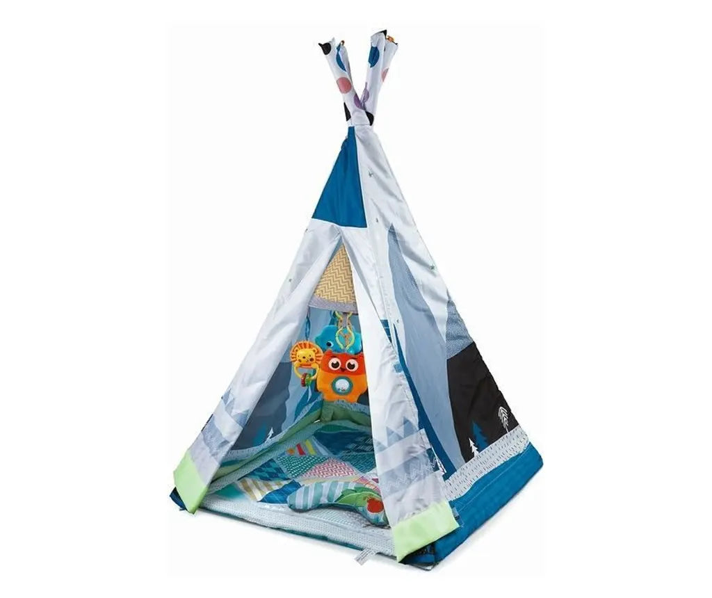 Centru de joacă complet cu cort, salteluță, pernuta, și 4 jucării – de la 6 luni la 5 ani, 82x1.26 cm