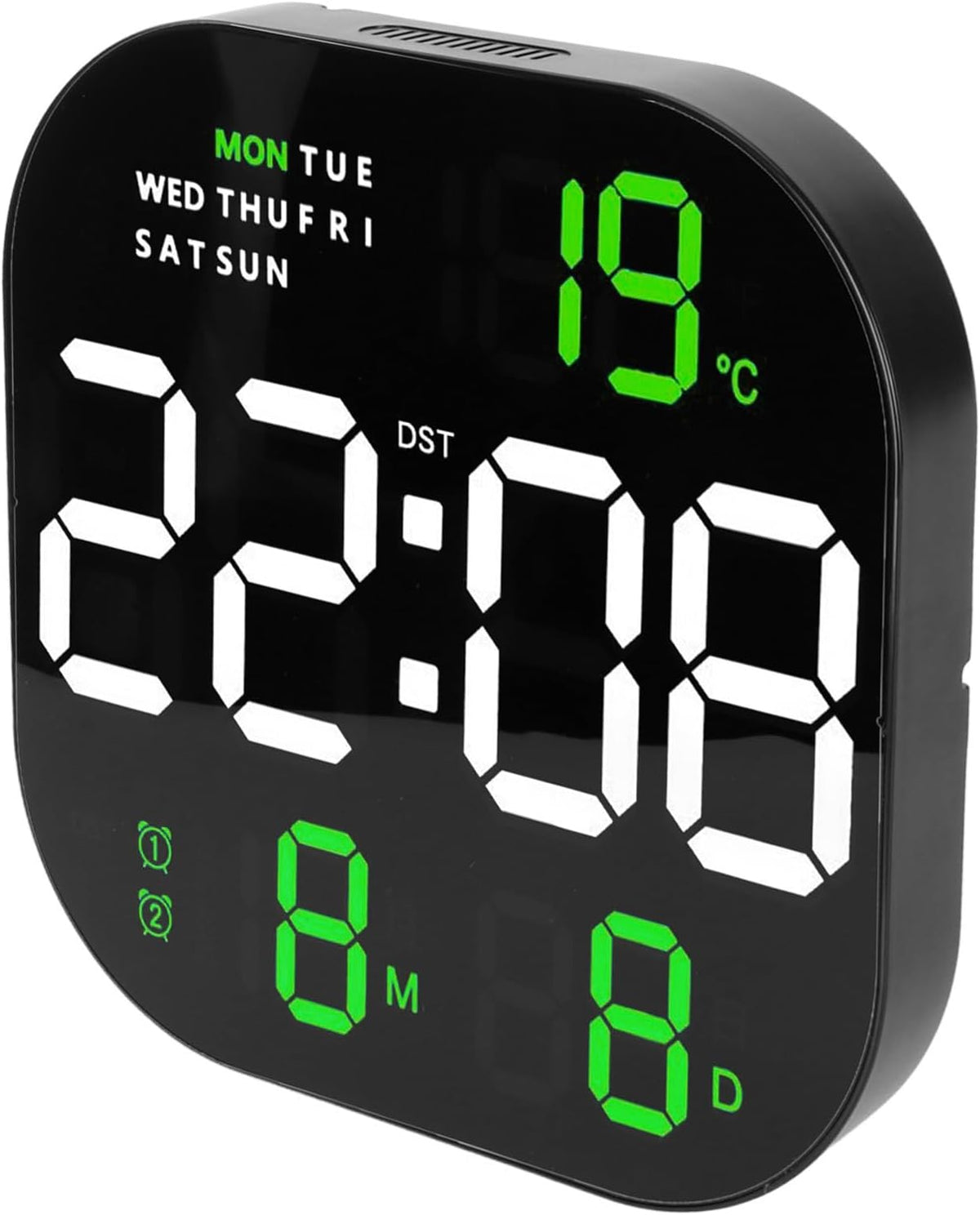 Ceas digital de birou sau perete cu telecomanda cu afisaj LED temperatura si alarma