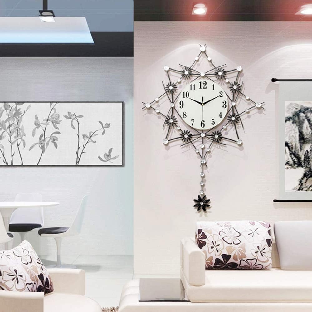 Ceas decorativ de perete metal cu pendul 60x60 cm design elegant