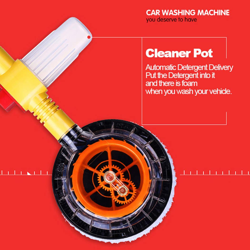 Perie Rotativa pentru Spalare Auto – spumare automata, maner lung 100cm, curatare 360°, presiune ridicata