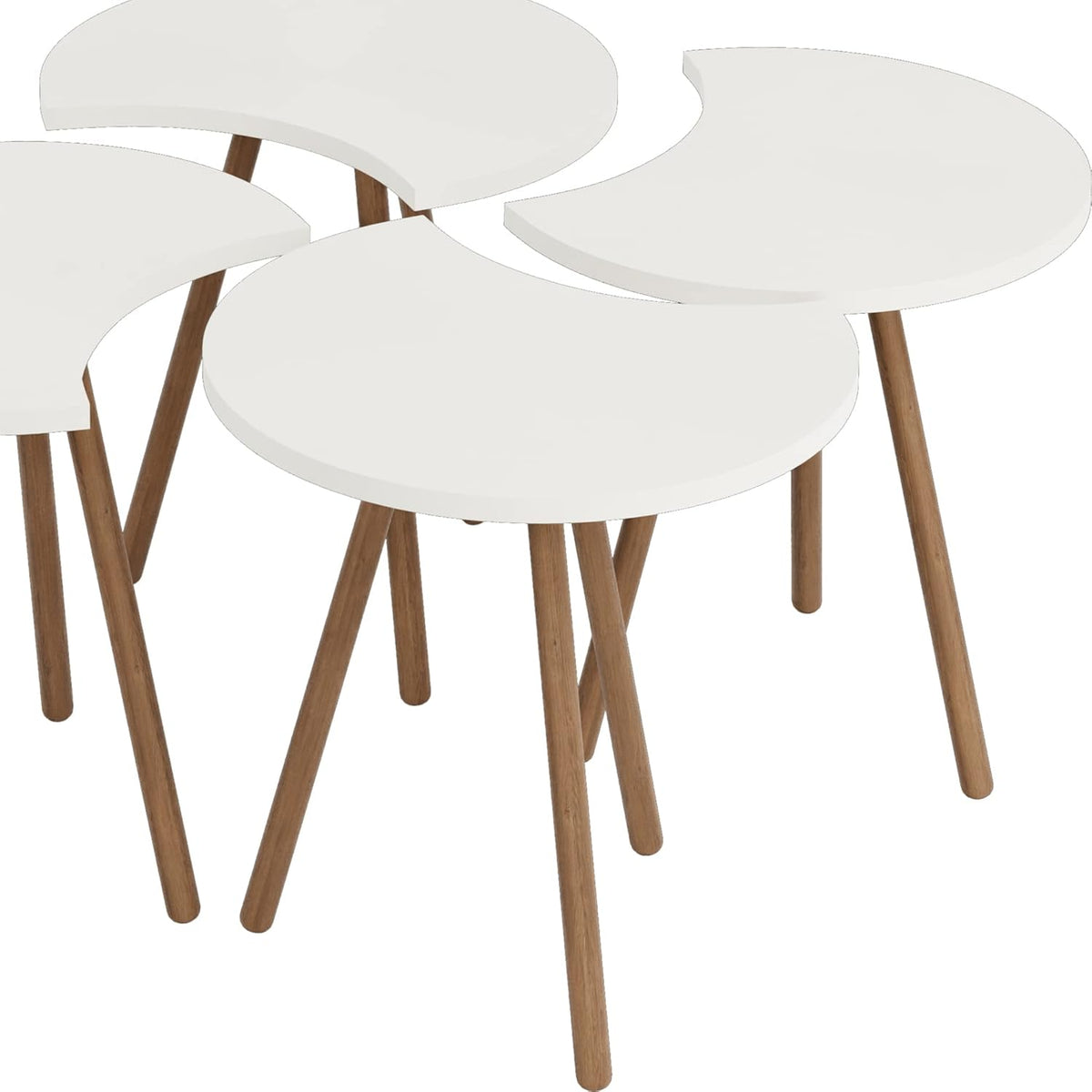 Set 4 Masute multifunctionale, utilizare individuala sau combinata, 48 x 77 x 77 cm