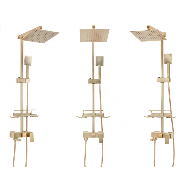 Coloana Dus cu Baterie Monocomanda Auriu Periat 104cm Design Modern - detaliu produs