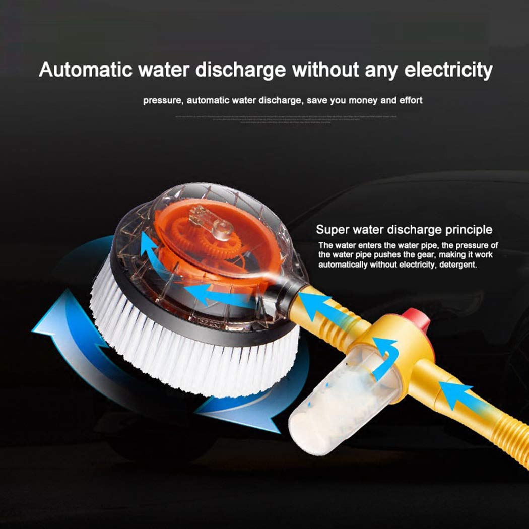 Perie Rotativa pentru Spalare Auto – spumare automata, maner lung 100cm, curatare 360°, presiune ridicata