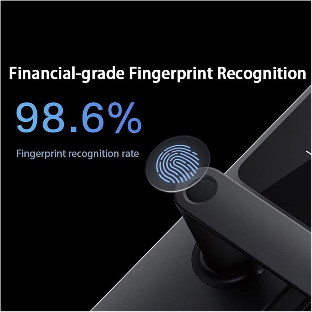 Yala incuietoare smart, Cititor amprentă, Panou Touch iluminat, Alarmă, Sonerie, NFC, Card magnetic, Parolă