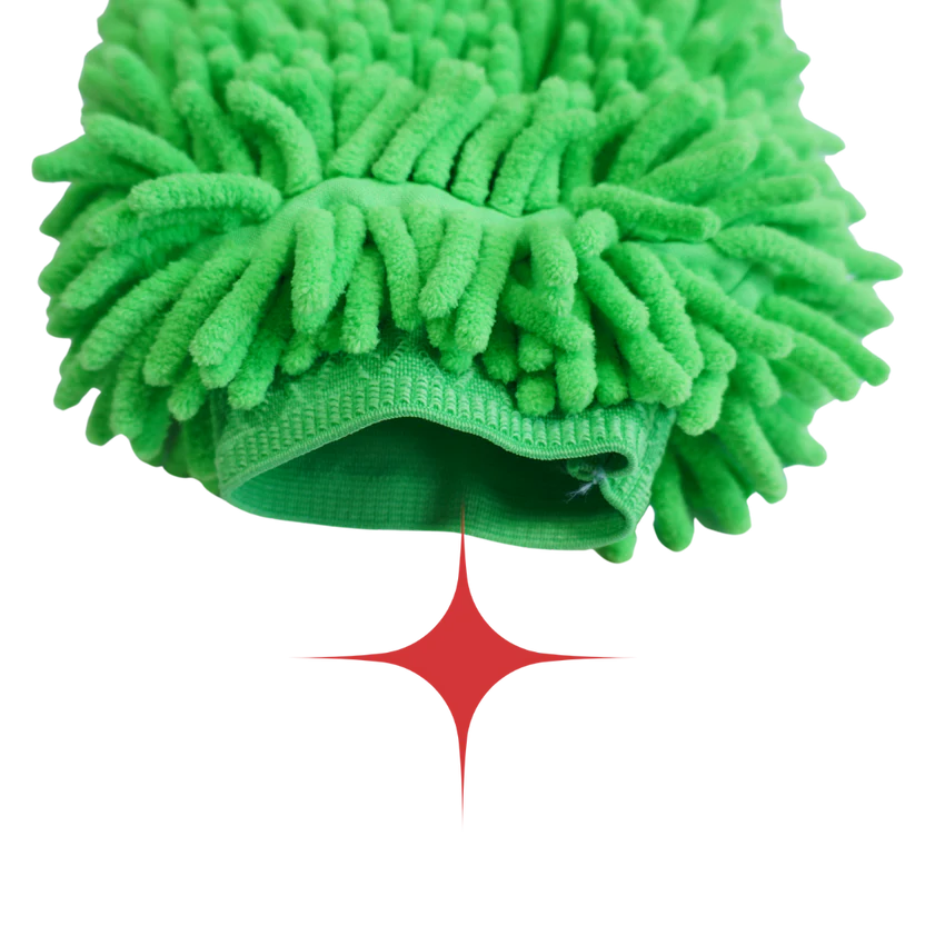 Manusa Spalare Auto Chenille Izolata Interior Microfibra Verde - detaliu produs