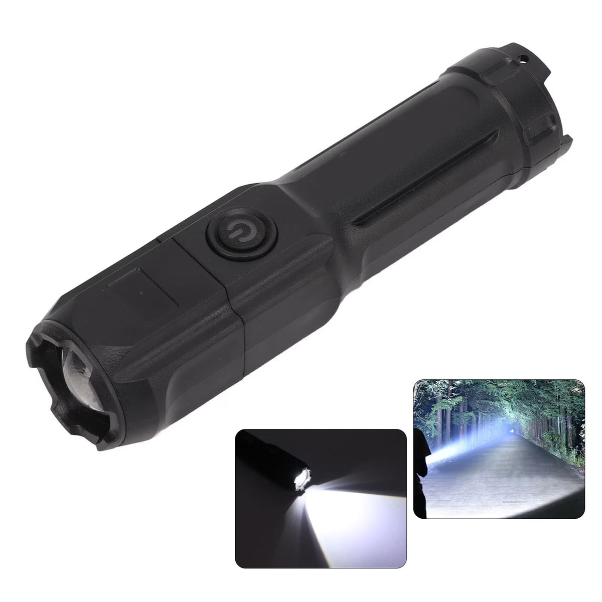 Lanterna LED reincarcabila Tactical Zoom, XPE LED, 3 moduri de iluminare