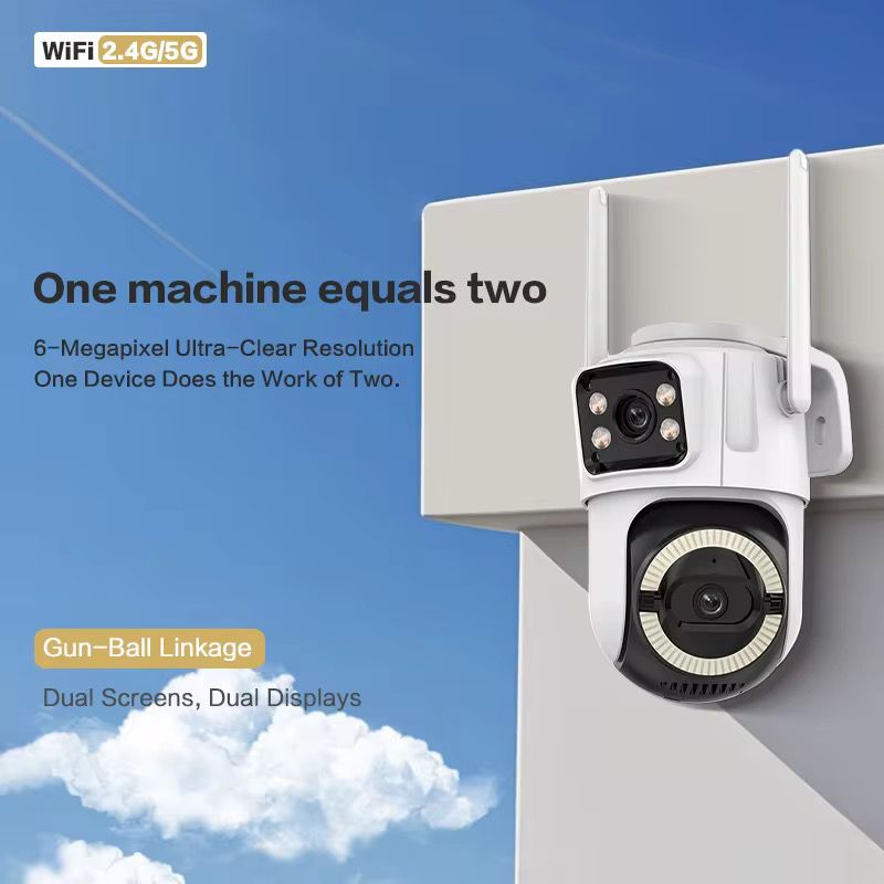 Camera supraveghere WiFi dual-lens 6MP cu vedere panoramica 360°