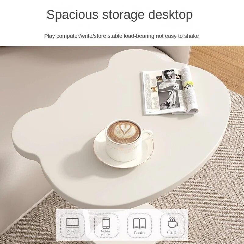 Masuta Cafea Moderna Dreptunghiulara Lemn Natur Design Minimalist Living Room - detaliu produs