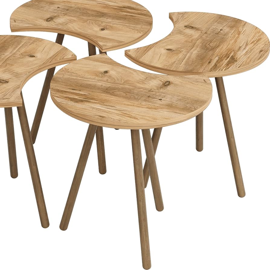 Set 4 Masute multifunctionale, utilizare individuala sau combinata, 48 x 77 x 77 cm