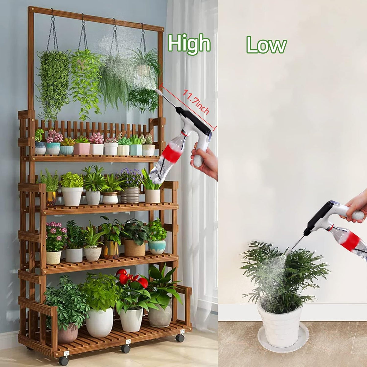 Pulverizator electric pentru plante cu 3 moduri de pulverizare – compatibil cu sticle standard, reîncarcabil USB