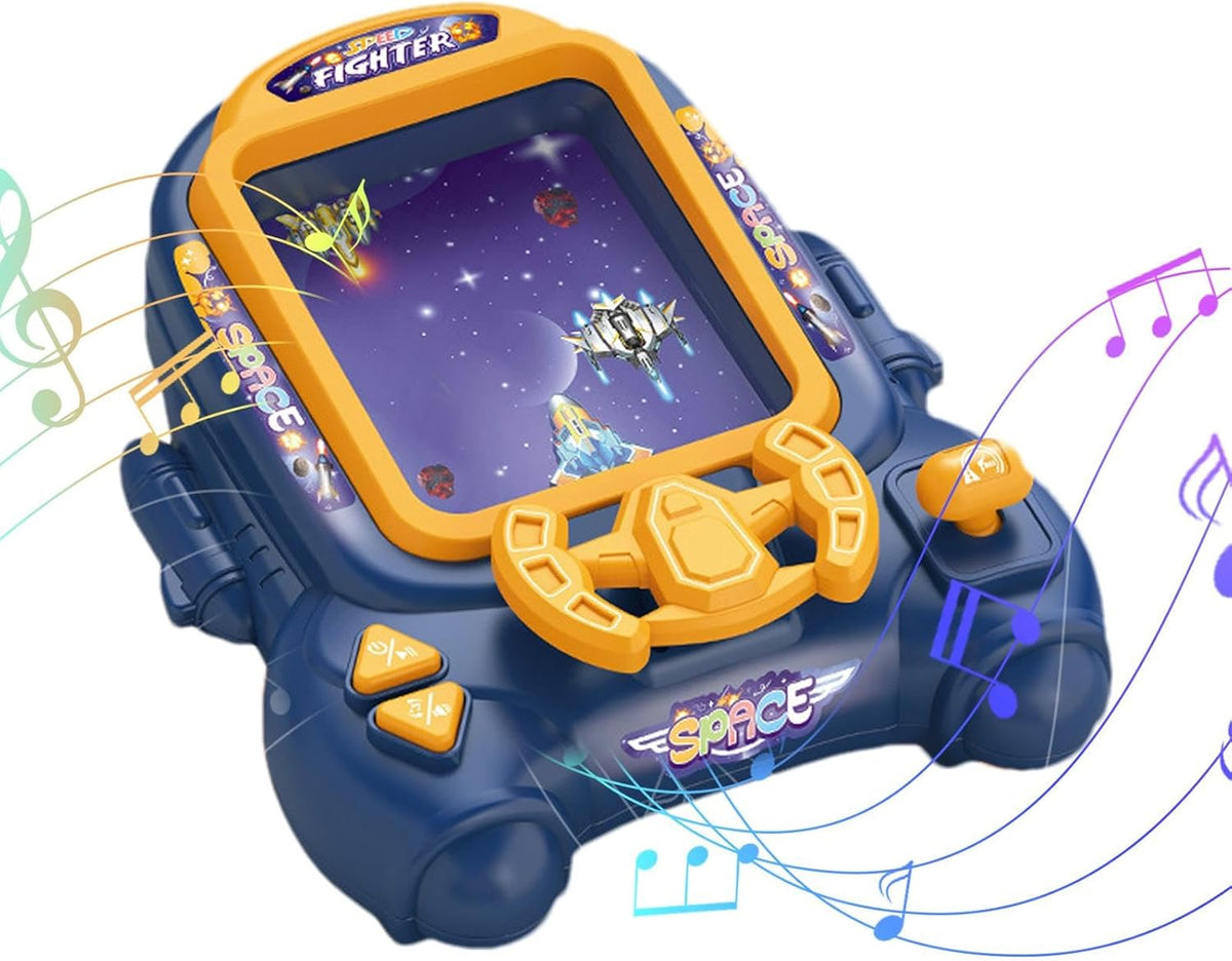 Consola de jocuri arcade cu 18 niveluri – Aventura spatiala, jucarie educativa pentru copii