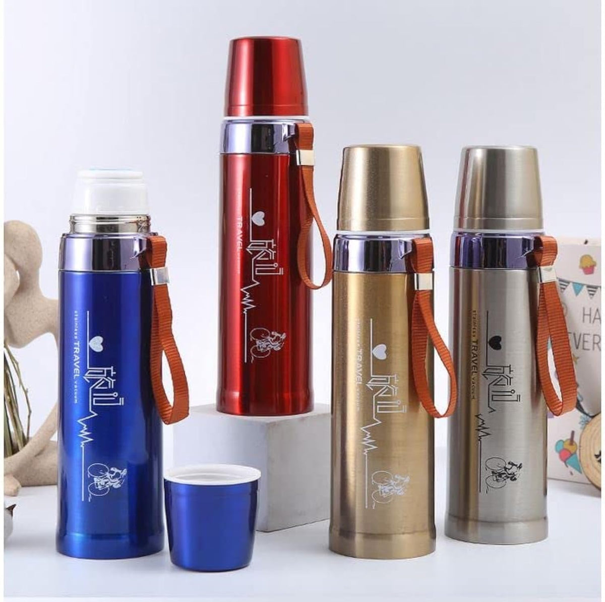 Cana termos 750ml cu perete dublu si capac etans – pentru bauturi calde sau reci