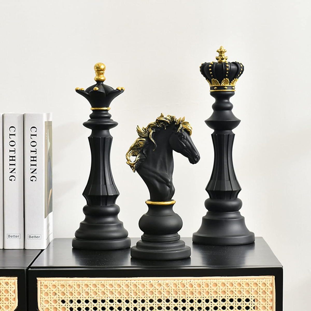 Statuete Sah Premium, Ornamente Regi, Dame, Calareti, Sculpturi Rasina, Decor Casa
