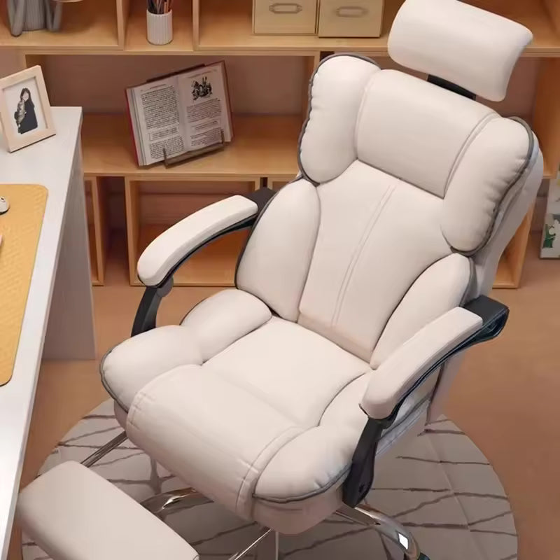 Scaun Ergonomic Directorial cu Suport Picioare Rabatabil Piele Ecologica
